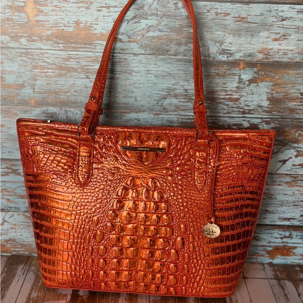 Nwt Brahmin Orange Potion Medium Asher - Hard To Find Price Firm